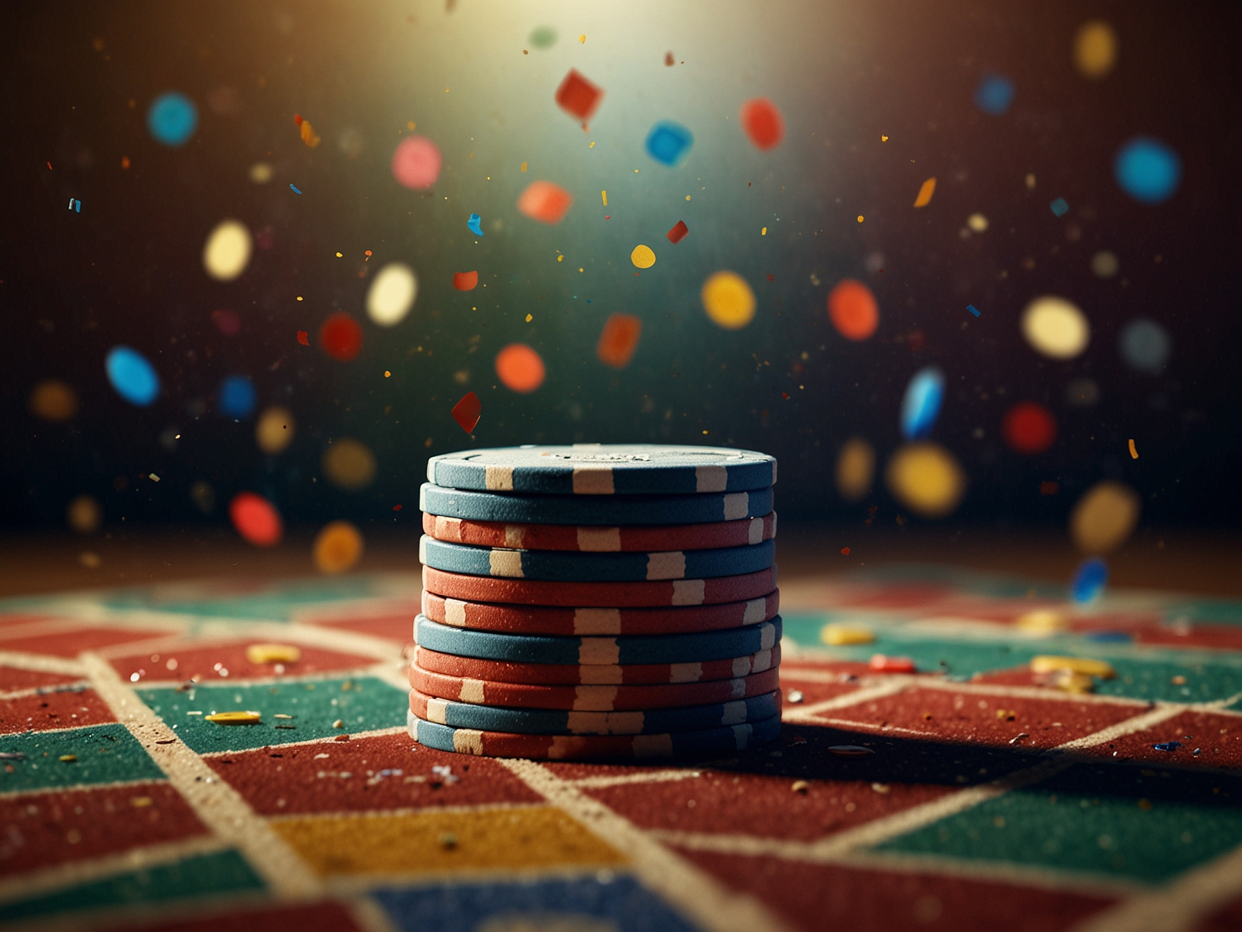 Promotional bonus confetti and chips